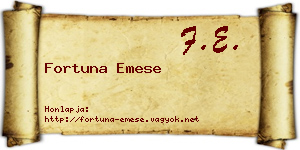 Fortuna Emese névjegykártya